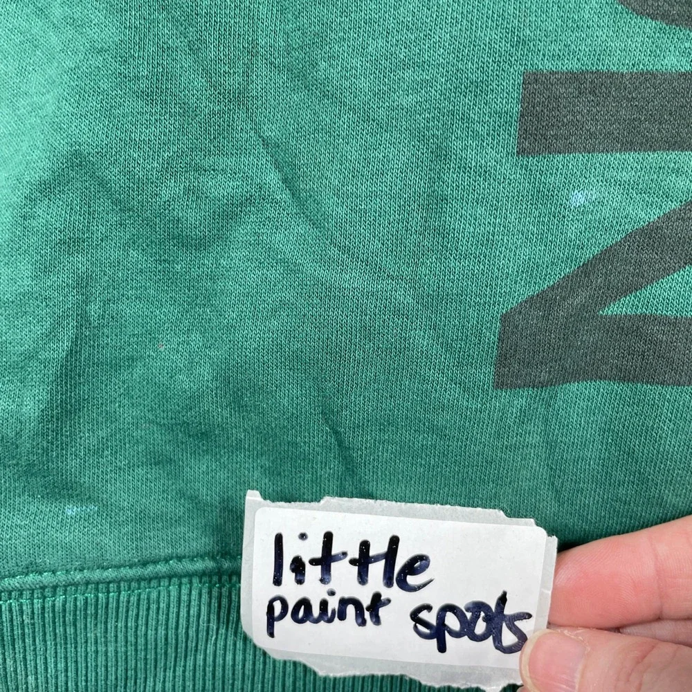 The North Face Hoodie Mens L Green Pullover Half Dome Fleece Sweatshirt